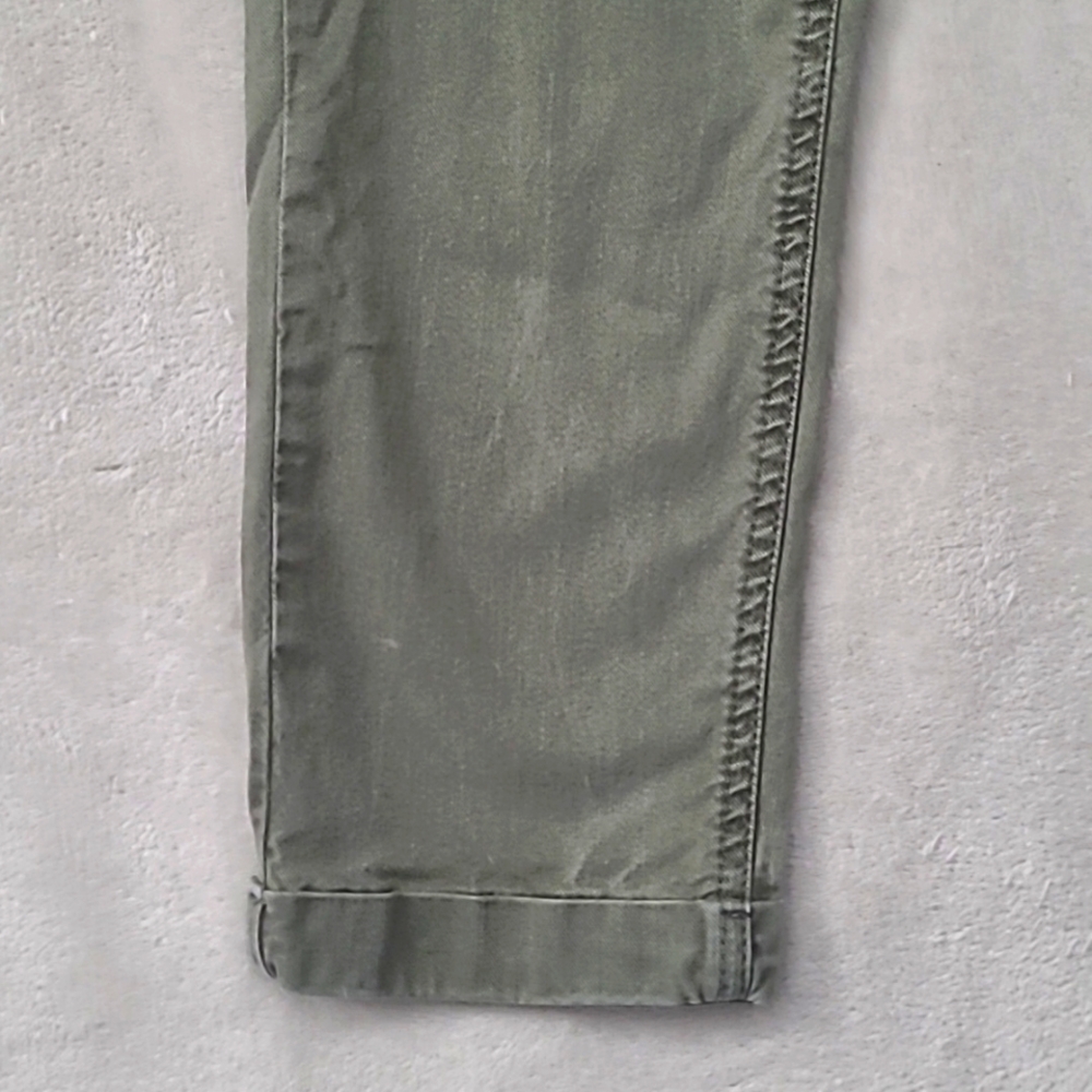 Paige Olive Green Jogger Pants Size 26 Stretch Tapered Casual Loungecore Y2K - Picture 3 of 15